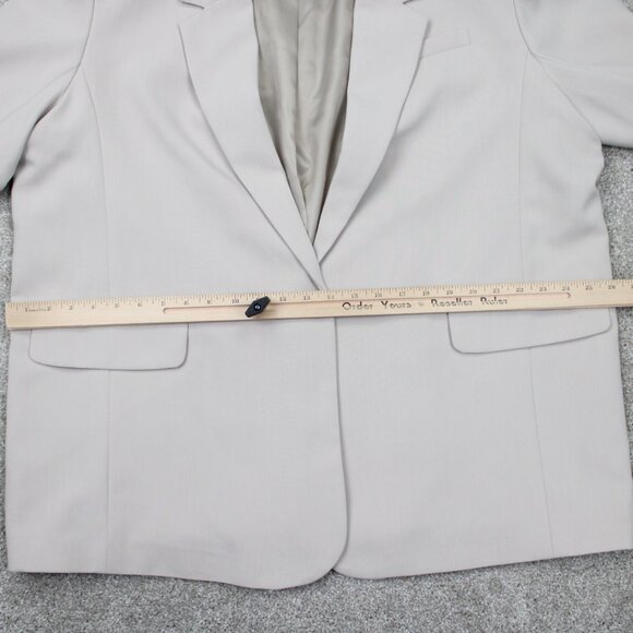 Abercrombie & Fitch Blazer Womens 2XL XXL Beige Polyester/Viscose Sports Jacket - Picture 6 of 14